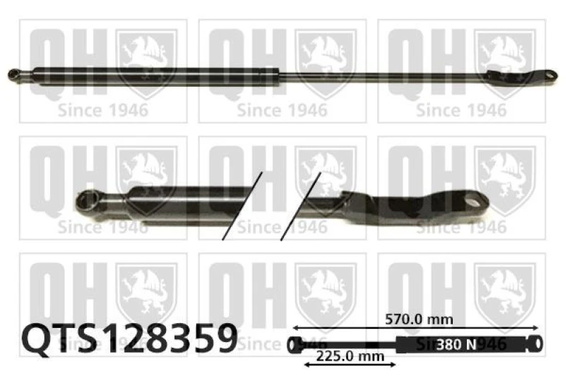 Image of QUINTON HAZELL Tailgate strut QUINTON HAZELL QTS128359