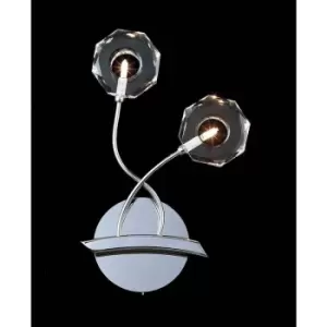 image of Izona wall light 2 Bulbs polished chrome