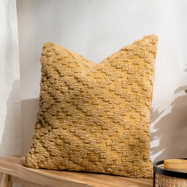 Image of Calvay Cushion Honey, Honey / 50 x 50cm / Polyester Filled