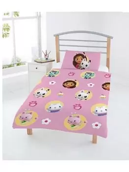 Image of Gabby's Dollhouse Gabby and Friends Duvet Cover Set, Pink, Size Single
