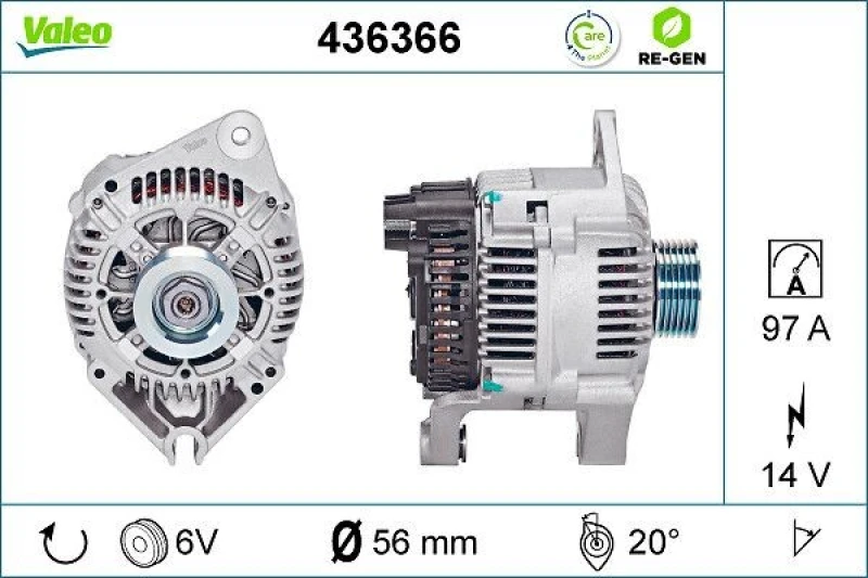 Image of Alternator VALEO 436366