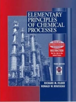 Image of WIE Elementary Principles of Chemical Processes with WIE by Richard M. Felder