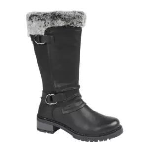 Image of Cipriata Womens/Ladies PU Mid Calf Boots (5 UK) (Black)