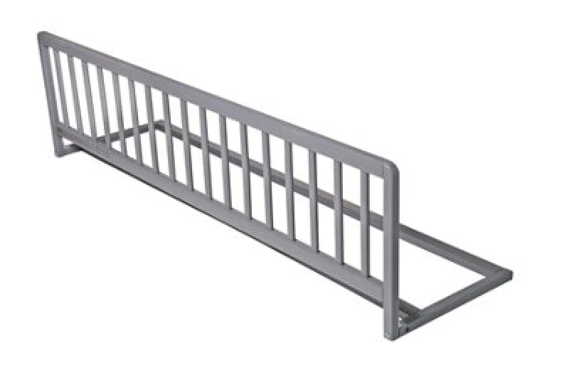 Image of Safetots Wooden Bed Guard, Grey, 38Cm High X 110Cm Wide, Toddler Bedrail For Safety, Secure Child Bed Rail