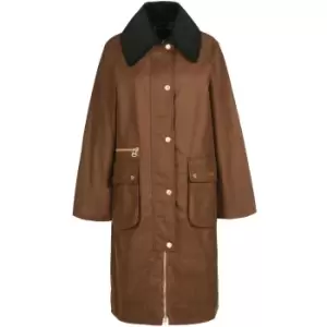 Image of Barbour Womens Townfield Wax Jacket Tan/Classic 12