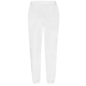 Image of Fruit of the Loom Mens Classic Elasticated Hem Jogging Bottoms (M) (White)