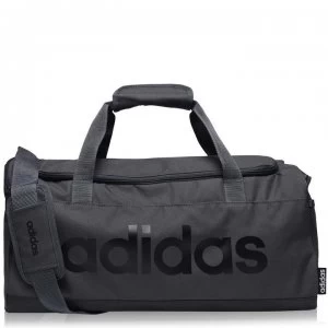 Image of adidas Linear Logo Small Duffel Bag - Grey/Black
