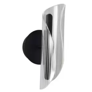 image of Malaga Integrated LED Wall Lamp Black 12cm