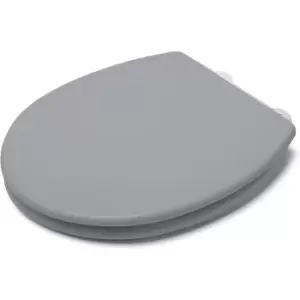 Image of Croydex - Lugano Wood Flexi-Fix Seat Grey