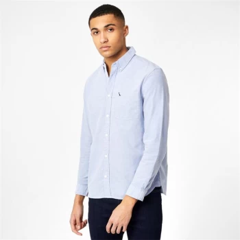 image of Jack Wills Wadsworth Plain Oxford Shirt - Blue