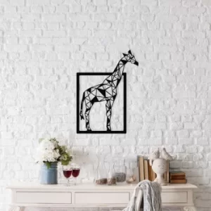 Image of Giraffe Black Decorative Metal Wall Accessory