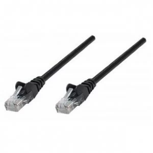 image of Intellinet Network Patch Cable Cat6 10m Black Copper U/UTP PVC RJ45 Gold Plated Contacts Snagless Booted Polybag