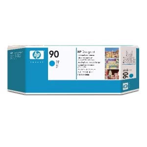 Image of HP 90 Cyan Printhead and Printhead Cleaner
