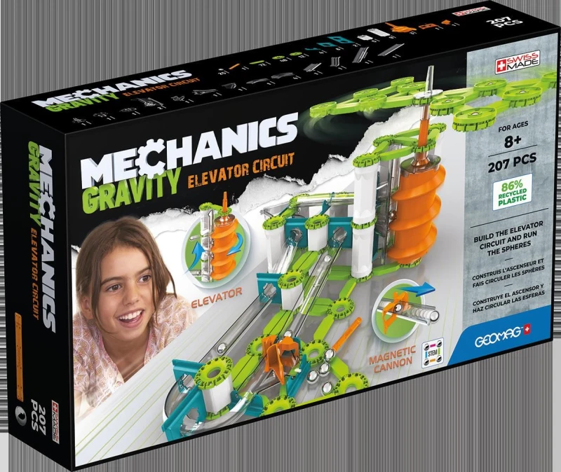Image of Geomag Mechanics Gravity Magnetic Elevator Circuit - 207 Pieces, Multi 765