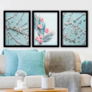 image of 3SC113 Multicolor Decorative Framed Painting (3 Pieces)