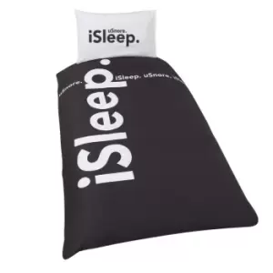 image of ISleep Reversible Duvet Cover Bedding Set (Single Bed) (Black/White)