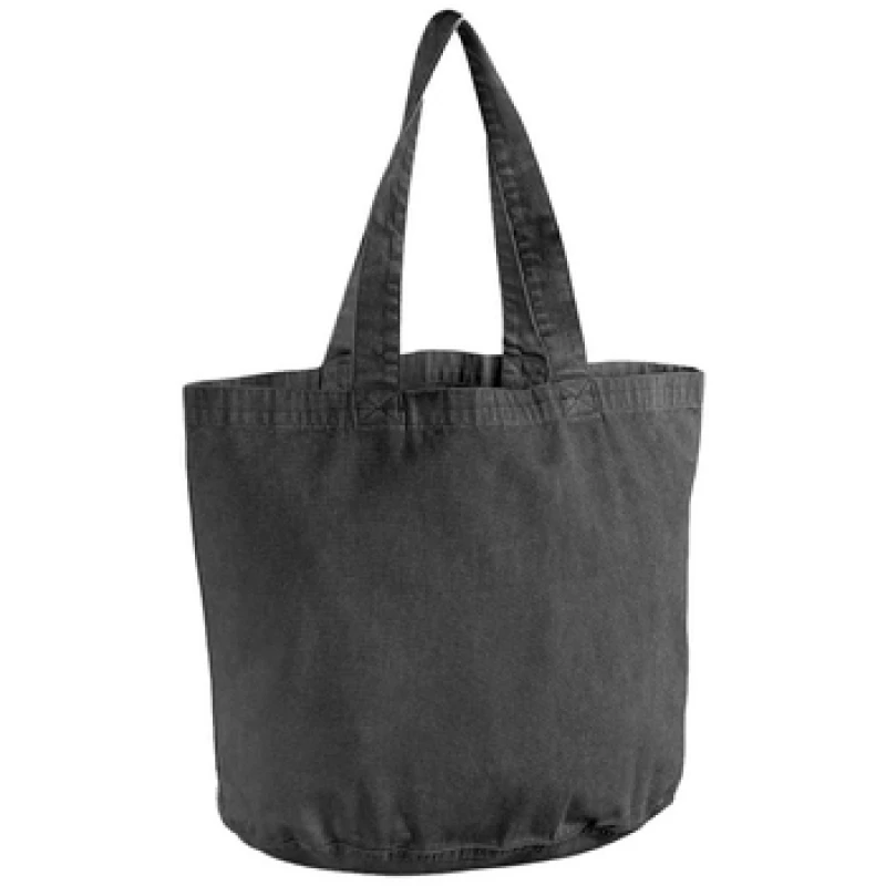 Image of Westford Mill Womens Garment Dyed Tote Bag in Dark Grey Dark Grey Female One Size