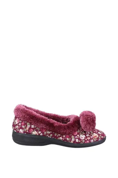 image of Fleet & Foster Goldfinch Ladies Slipper Red