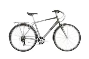 image of 2021 Raleigh Pioneer Crossbar Hybrid Bike in Black and Silver