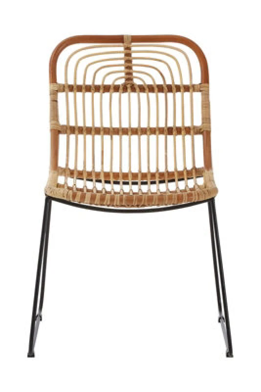 Image of Premier Housewares Tiger Chair, Breathable Rattan Dining Chair, Easy to Clean Rattan Chair, Backrest Rattan Outdoor Chair Natural unisex