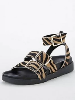 image of OFFICE Stingray Flat Sandals - Animal, Animal, Size 3, Women