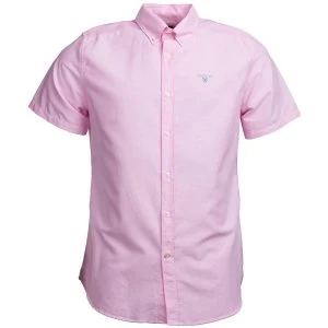 Image of Barbour Mens Oxford 3 S/S Tailored Shirt Pink Large