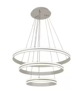 image of Ceiling Pendant, 3 Light 50W,30W,20W LED, 4000K, 5470lm, Dimmable, Matt White