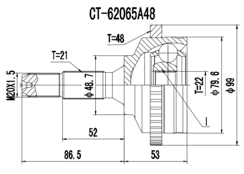 Image of PROCARO 77-PE-100 CV Joint Joint Kit,drive shaft (5)