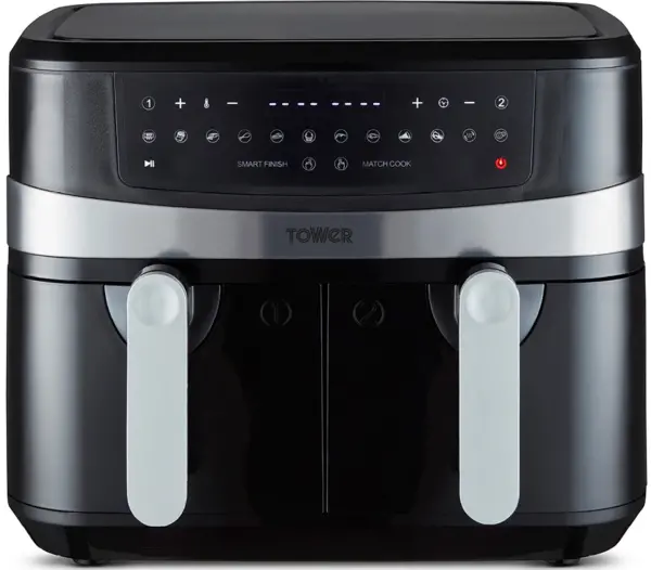 Image of Tower Vortx T17088 2600W 9L Dual Basket Air Fryer