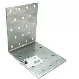 Heavy Duty Zinc Plated Reinforced Corner Angle Bracket - Size 100x100x80x2mm - Pack of 10