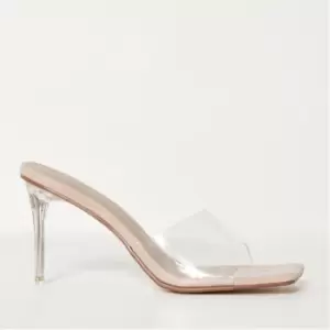 image of Missguided Clear Mid Heel Mules - None