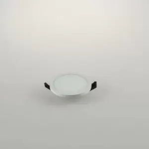 image of Netlighting Plus Outdoor Recessed Downlight with Surface Mount Edge, Matt White,