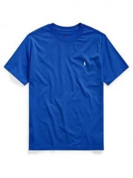 Image of Ralph Lauren Boys Classic Short Sleeve T-Shirt, Blue, Size 10-12 Years, M