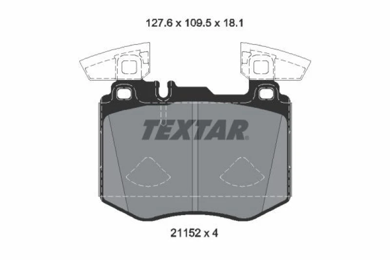 Image of Brake pad set TEXTAR 2115201