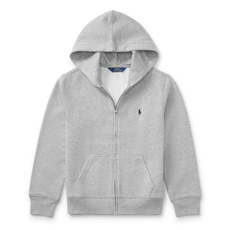 Image of Polo Ralph Lauren Boys' Full-Zip Hoodie Lt Gry Sprt Ht male 2 Yrs