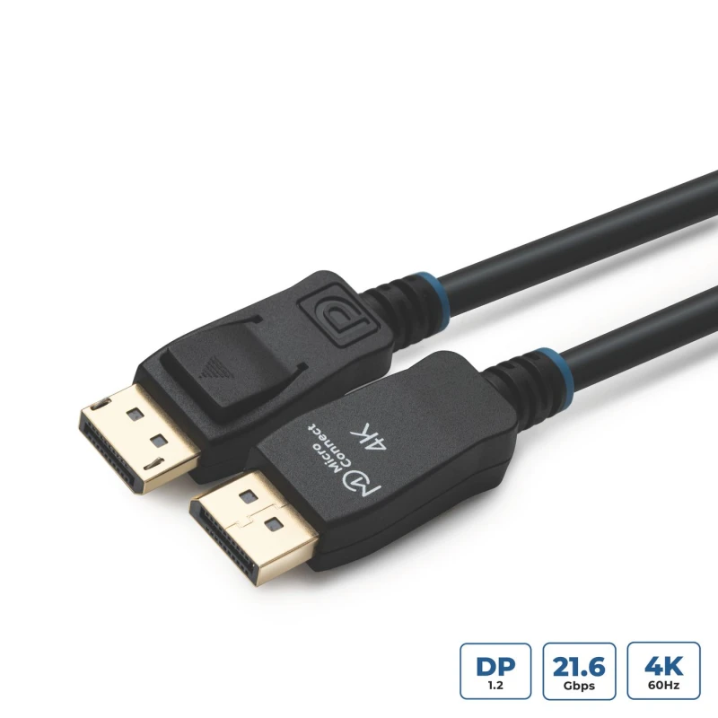 Image of Microconnect MC-DP-MMG-050 DisplayPort cable 0.5 m Black
