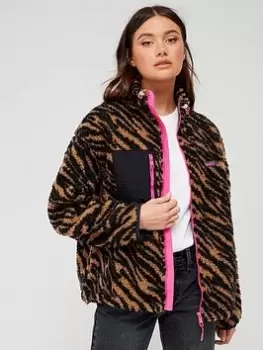 Image of Levis Big Foot Sherpa Neutrals - Tiger Ikat Dijon, Multi, Size XS, Women