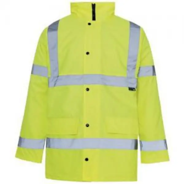 Image of ESE Direct Hi-Vis Fluorescent Yellow Parka Jacket - Size Medium 404678 Hi Vis Clothing