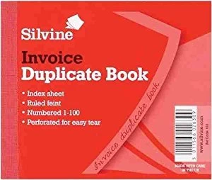 Image of Silvine Dupl Invoice Book 102x127mm Pk12