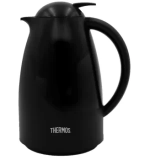 image of Genuine Thermos Brand Glass Lined Carafe, 1.0L, Black