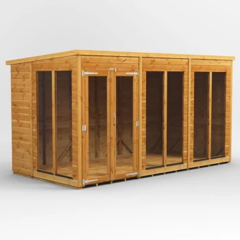 Image of 12x6 Power Pent Summerhouse - Brown
