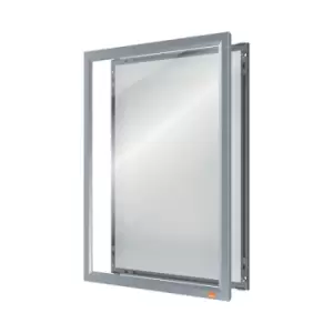 Image of Nobo A4 Poster Frame Anodised Clip Wall Mountable Silver 1915578