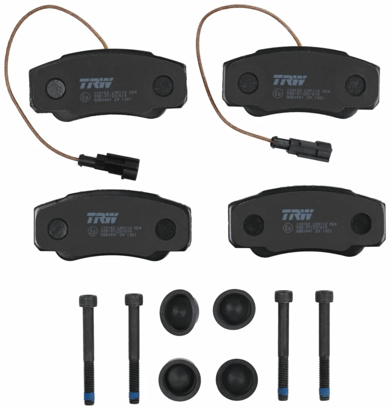 Image of TRW GDB3441 Brake pad set incl. wear warning contact, with accessories, with brake caliper screws Brake Pad Set,disc brake (402)
