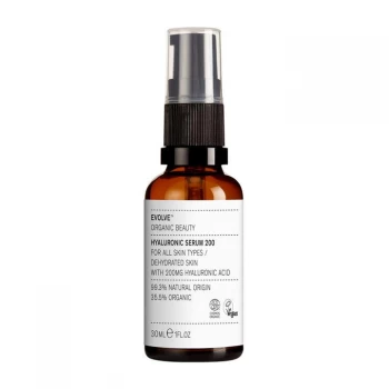 image of Evolve Organic Beauty Hyaluronic Serum 200 30ml - Clear