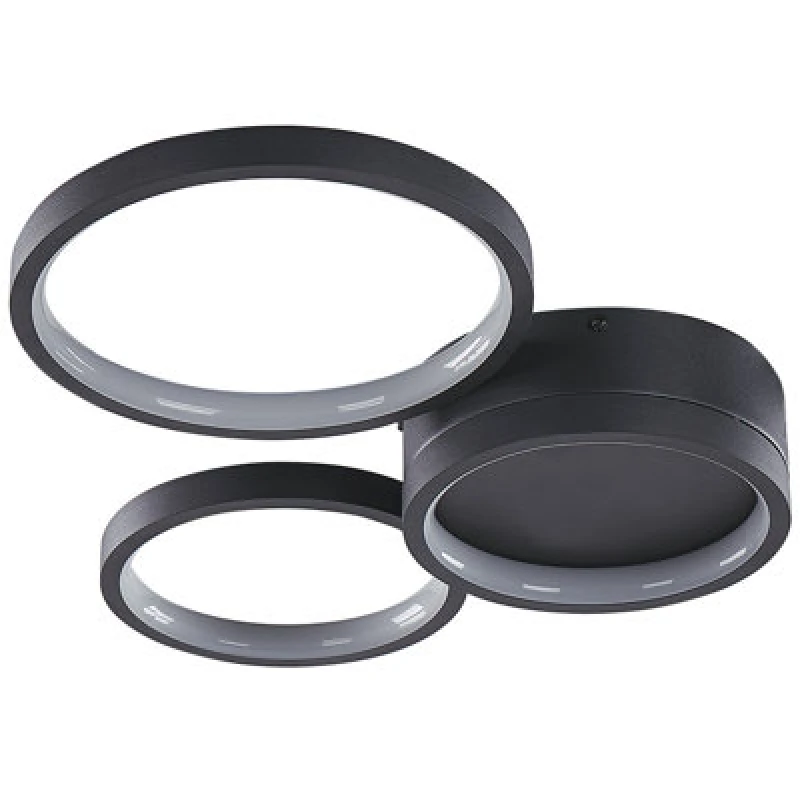 Image of Beliani LED Ceiling Lamp Agnat Metal Black