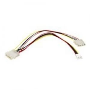 Image of C2G 25cm One 5-1/4in to One 3-1/2in with One 5-1/4in Internal Power Y-Cable