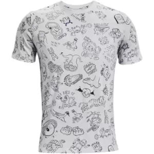 Image of Under Armour Armour Run Ur Face T Shirt Mens - Grey