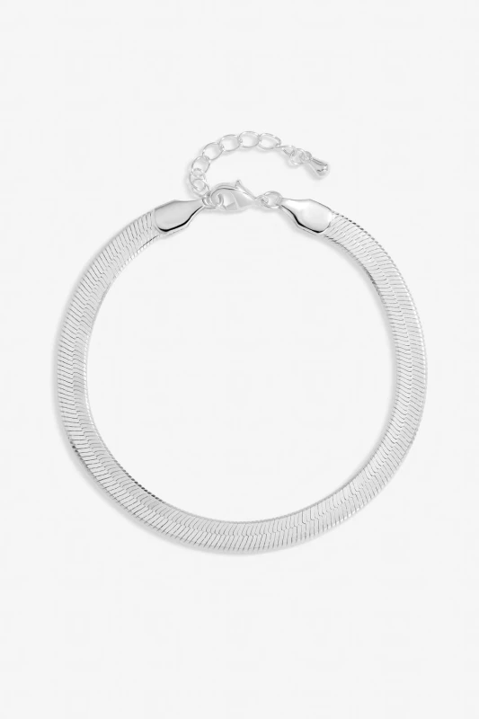 Image of Inicio Womens Sterling Silver Plated Snake Chain Bracelet - Gift Pouch Silver Female One Size