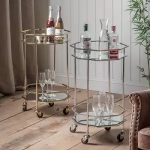 Image of Crossland Grove Westminster Drinks Trolley Silver 450X450X760Mm Silver