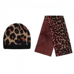 Liu Jo Beanie and Scarf Set - Animalier S19E